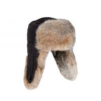 Зимняя шапка-ушанка Huntsman Евро волк (таслан, черный)