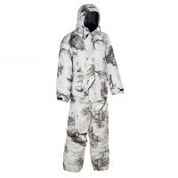 Зимний костюм для охоты Huntsman Памир, со снегозащитными гетрами (алова, белый лес(кусты))