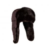 Зимняя шапка-ушанка Huntsman Соболь (таслан, коричневый)